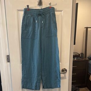 Athleta Linen Blue Casual Pants size 2P